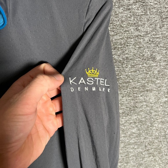 Kastel Denmark Women's Long Sleeve Quarter Zip Golf Pullover Gray Aqua Small - Picture 6 of 11